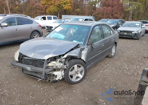 2005 Honda Civic Ex from USA, damaged, VIN 2HGES26775H618520